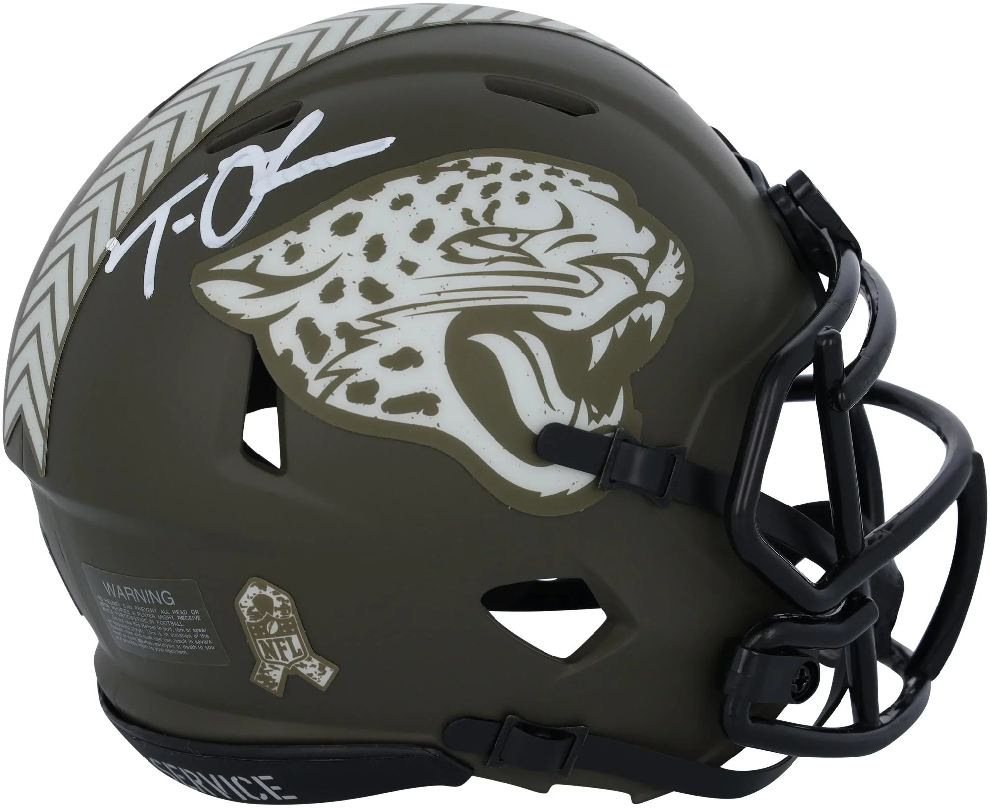 Trevor Lawrence Jacksonville Jaguars Autographed Riddell 2022 Sizealute To Sizeervice Sizepeed Mini Helmet - Ivory Sizeig - Fanatics Authentic Certified