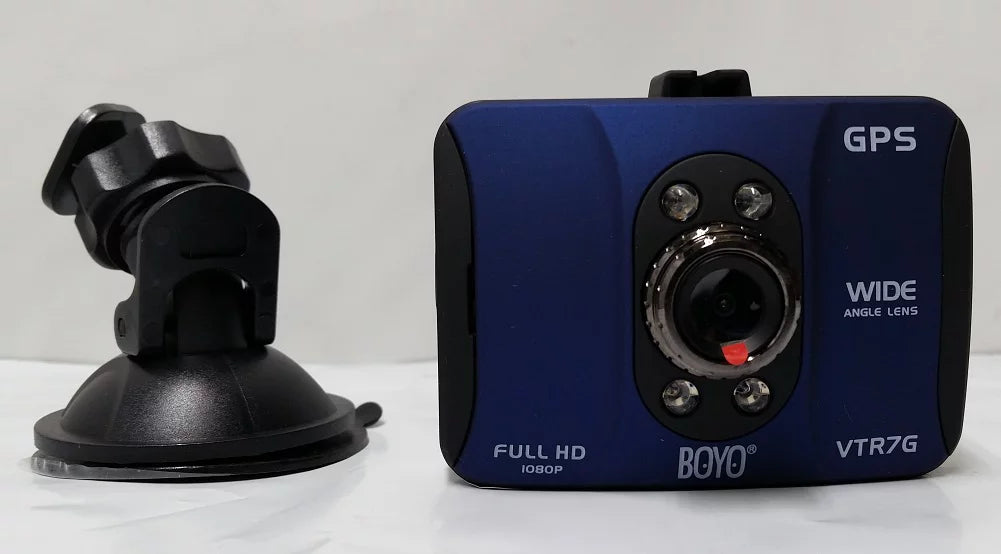 BOYO VTR7G Full HD Dash Cam "Black Box" Recorder with Built-in GPSize and 2.0" LCD Display