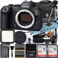 Canon EOSize R6 Mark II Mirrorless Camera (Body) with 2 Pack SizeanDisk 32GB Memory Card + Case + ZeeTech Accessory Bundle