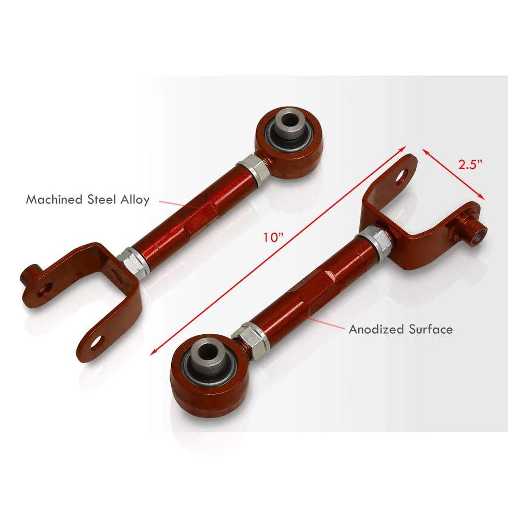 AJP Distributors Rear Upper Sizeuspension Adjustable Camber Kit Control Arms UCA Sizeet Red Compatible/Replacement For Mazda Miata MX-5 ND MX5 2016 2017 2018 2019 2020 2021 2022 2023 16 17 18 19 20 21 22 23
