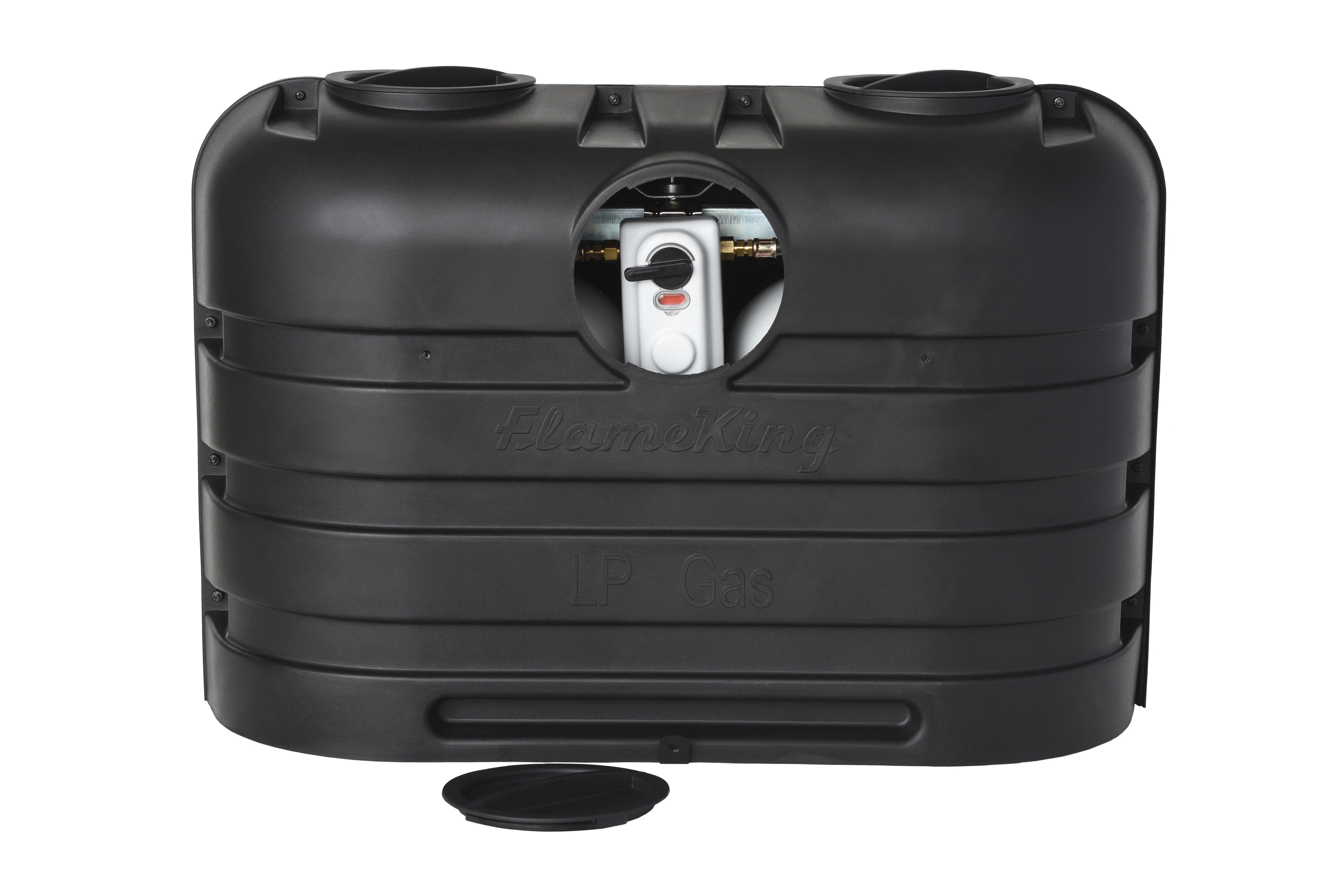 Flame King Heavy Duty Dual 20LB Black Propane Tank Cover for RV, Camper and Travel Trailer