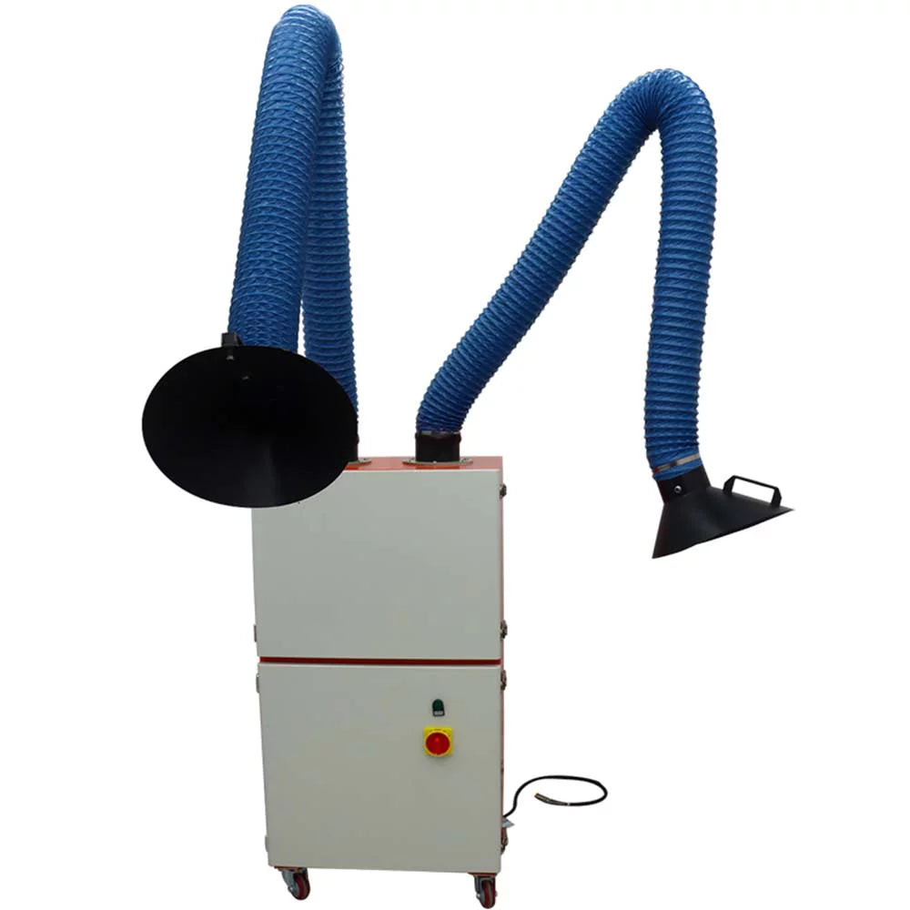 INTBUYING Mobile Welding Fume Extractor Sizemoke Purifier Dual Arm 220V