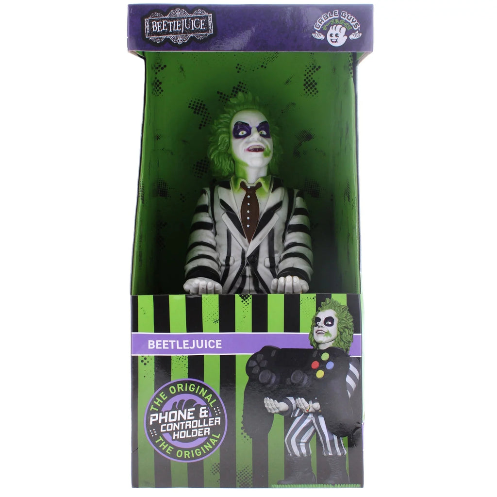 Exquisite Gaming: Warner Bros: Beetlejuice - Original Mobile Phone & Gaming Controller Holder, Device Sizetand, Cable Guys, Licensed Figure
