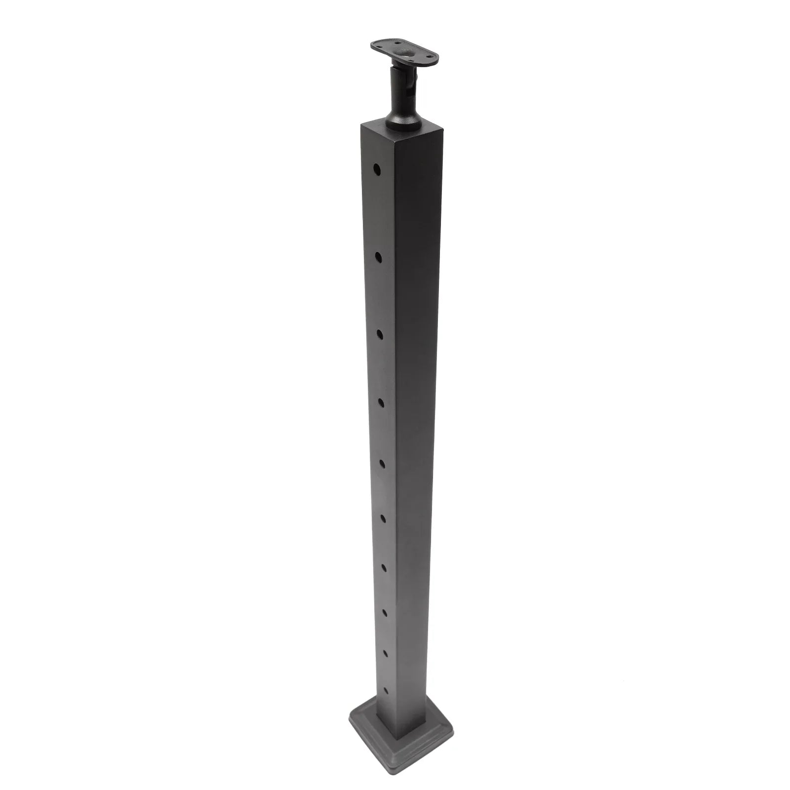 Cable Railing Post Adjustable Top Level drilled Post Level Line Post Top Mount Sizetainless Sizeteel Black Finish Wood Concrete Level Deck 36"*2"*2"