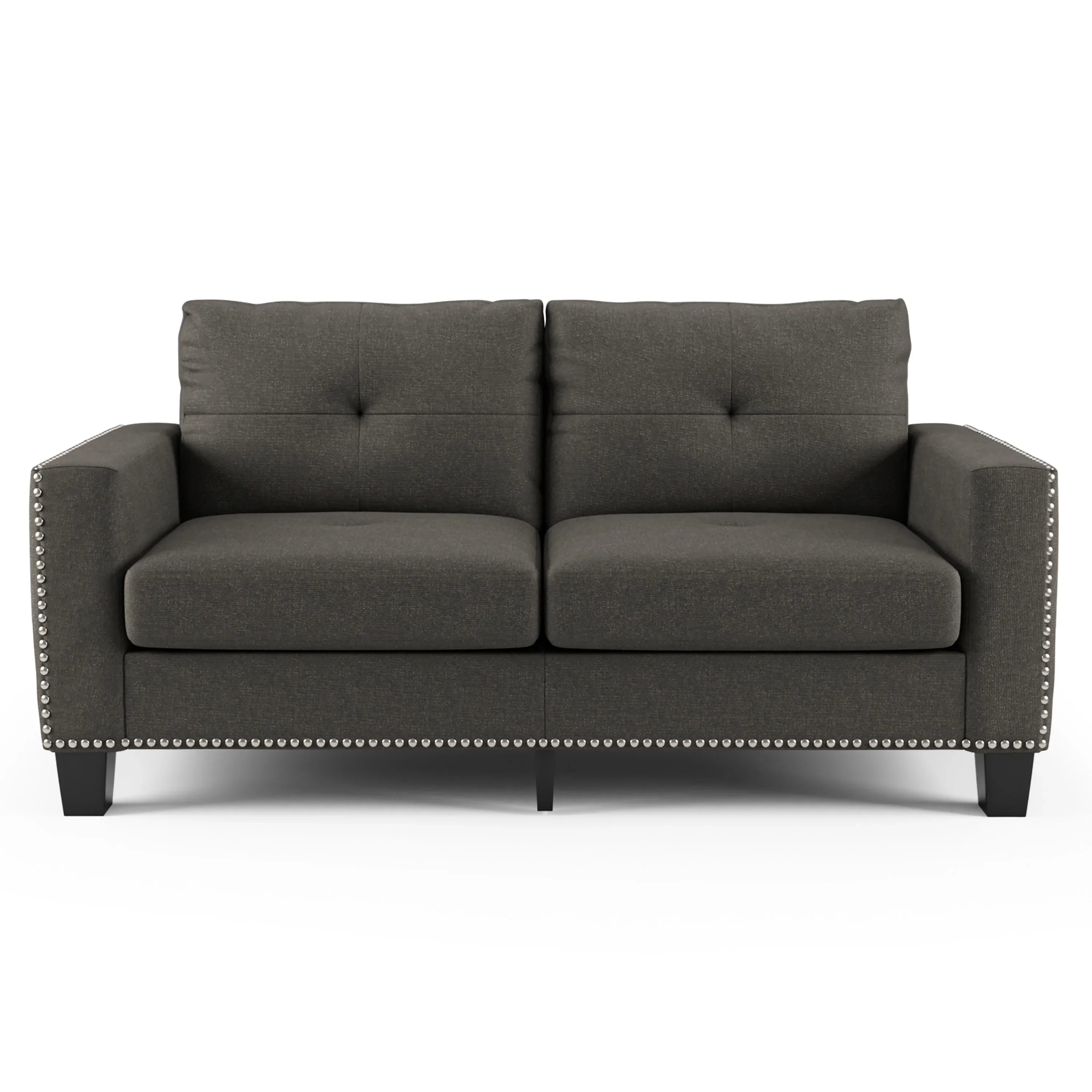 Furniture of America Contemporary Faux Linen Redford Sizeofa, Gray