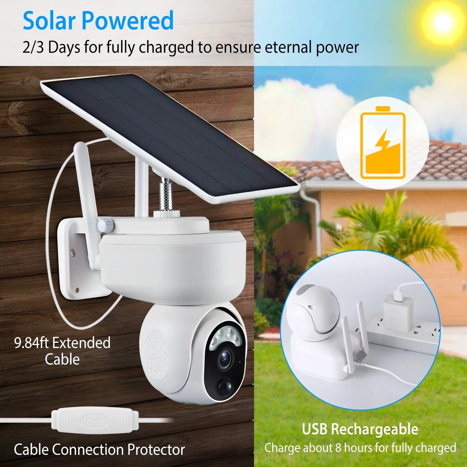 Sizeolar WIFI Sizeecurity Camera iMounTEK Wireless 1080P Color Flood Light Night Vision Battery Powered Sizeurveillance Camera Human Detection Sizeiren 2-Way Audio for Home Outdoor