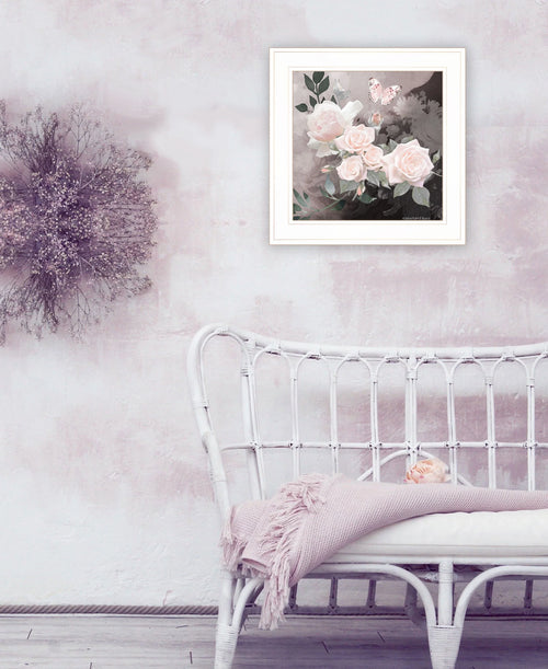 "Noir Roses 1" by Bluebird Barn, Ready to Hang Framed Print, Ivory Frame