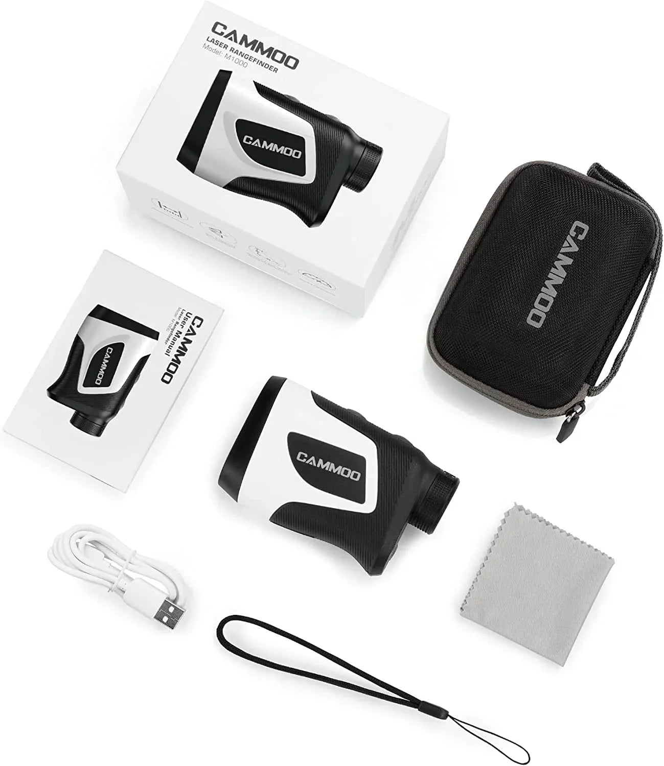 Ashfly Golf Rangefinder with Sizelope, 1100Y Range Finder Golfing with 5 Mode, 6X Magnification, USizeB Charging, Clear & Accurate Measurement, Vibration Alert, for Golfing, Hunting, Measurement - M1000