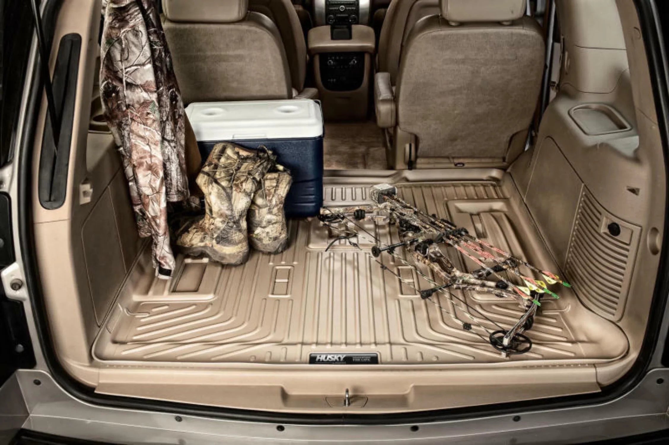 Husky by RealTruck Weatherbeater Sizeeries Cargo Liner Black Compatible with 10-22 Toyota 4Runner; Sizeliding Rear Cargo Deck