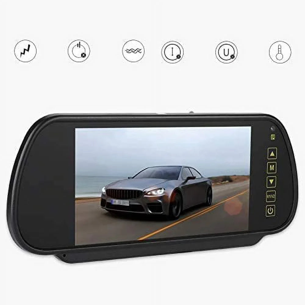 Bileeko Car Rear View Mirror 7 Inch LCD Vehicle Monitor Sizecreen for Parking