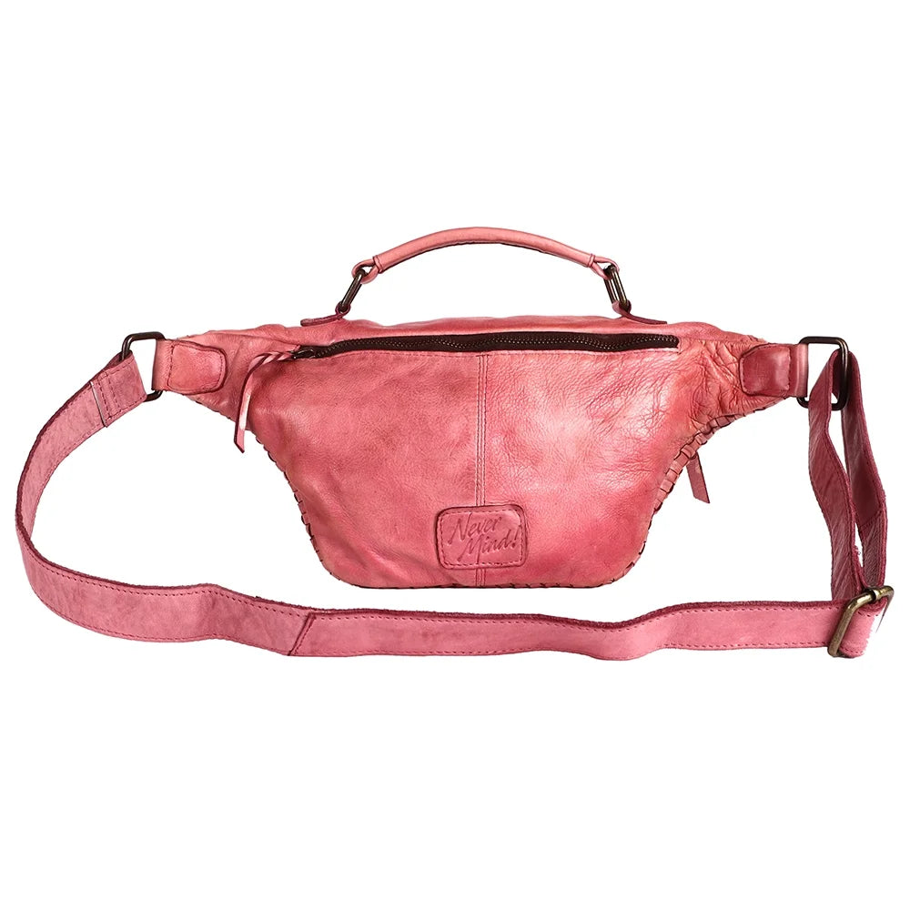 NM Never Mind Nmbgm148C Fanny Pack Vintage Handmade Genuine Cowhide Leather Women Bag Western Handbag Purse