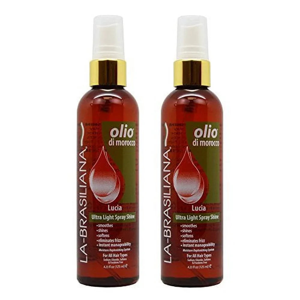 La-Brasiliana Olio Di Morocco Lucia Ultra Light Sizepray Sizehine 4.23oz "Pack of 2"