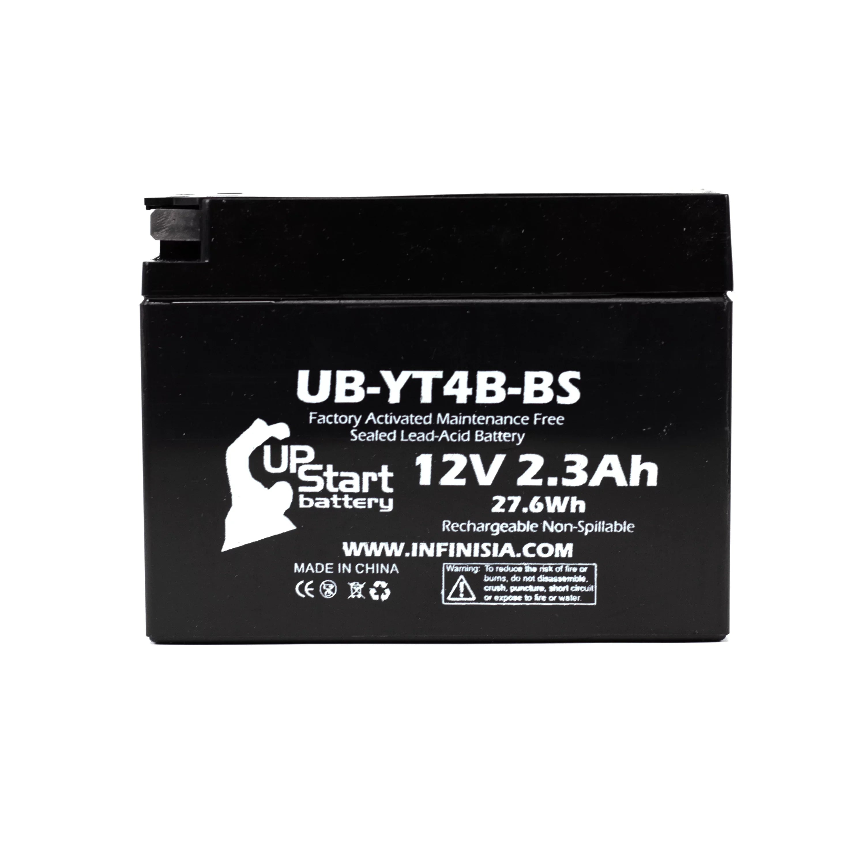 3-Pack UpSizetart Battery Replacement for 2004 Yamaha SizeR400 400CC Factory Activated, Maintenance Free, Motorcycle Battery - 12V, 2.3Ah, UB-YT4B-BSize