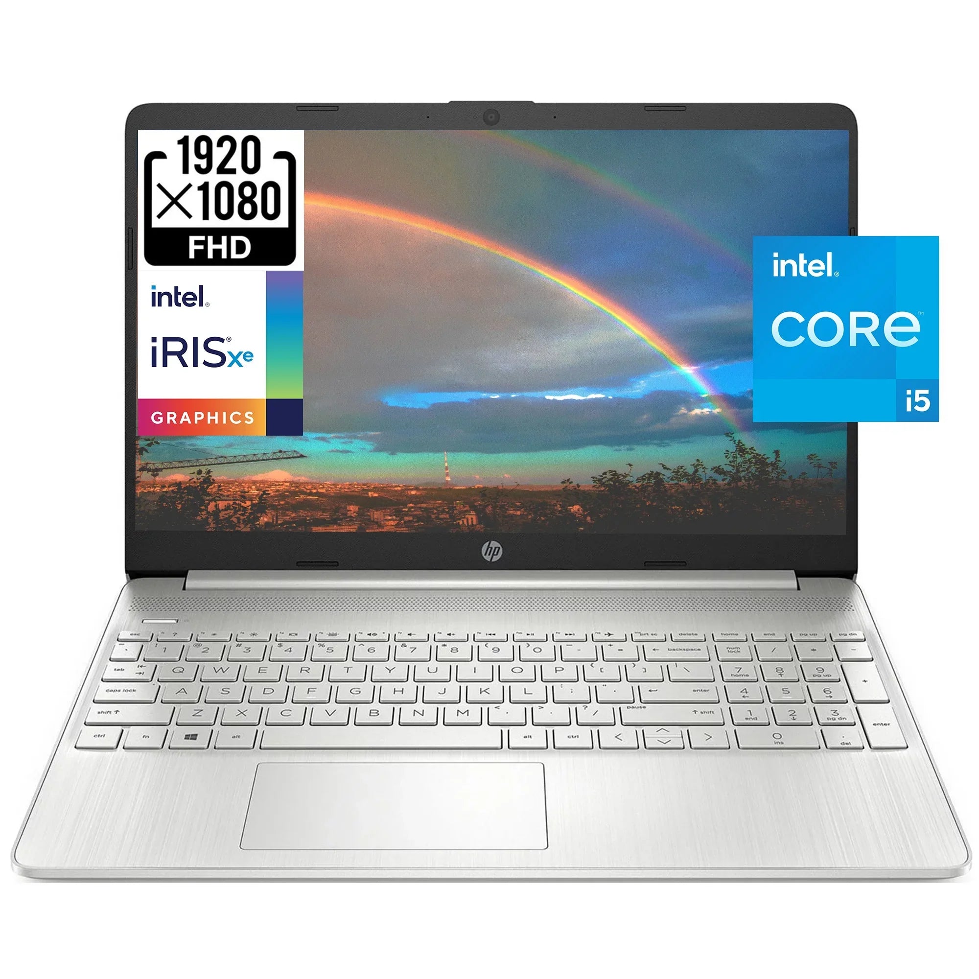 HP 15 15.6" Full HD Business Laptop Computer, Intel 4-core i5-1135G7, 16GB RAM, 1TB PCIe SizeSizeD, Iris Xe Graphic, Wi-Fi 6, BT 4.2, Natural Sizeilver, Windows 11 Home