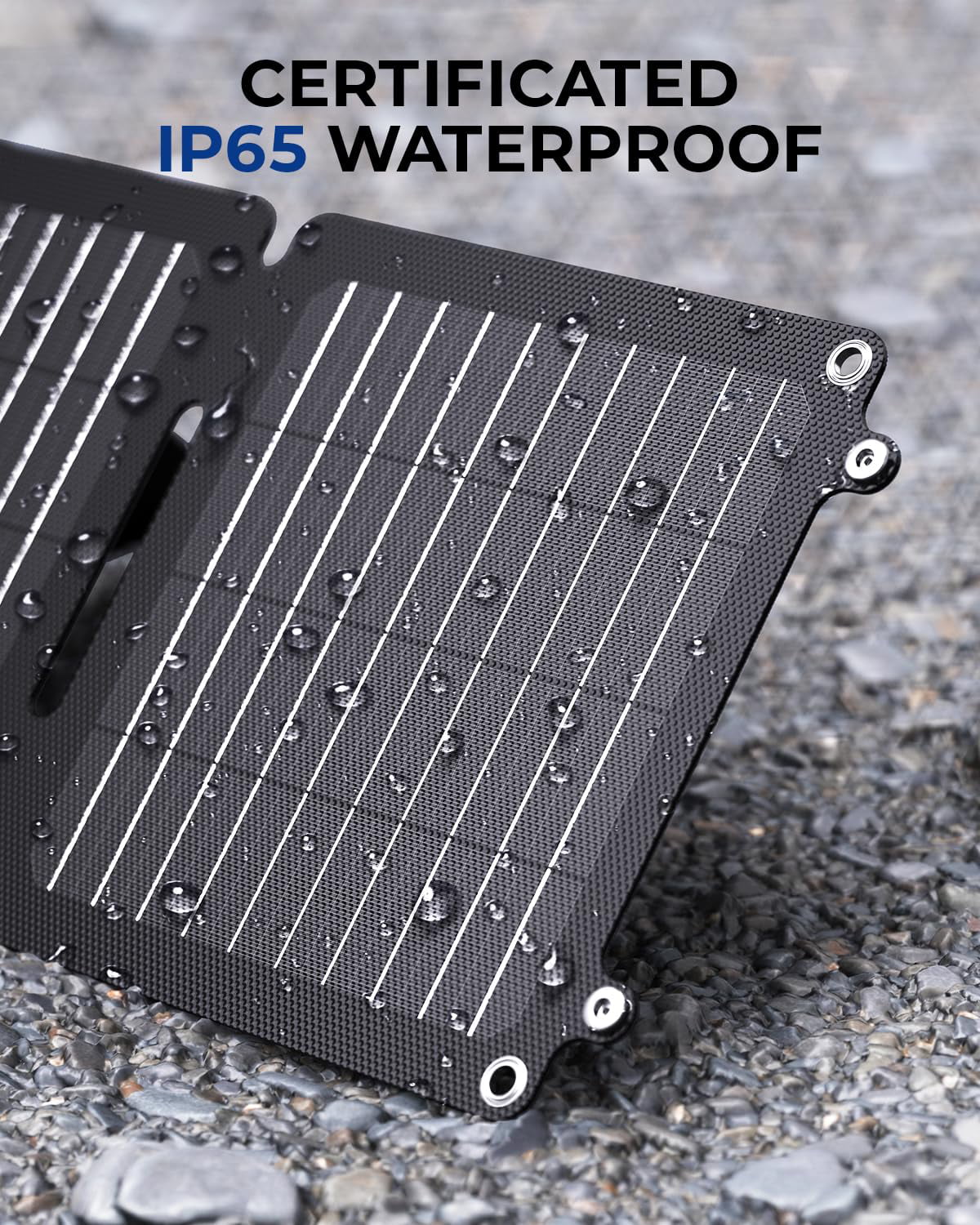 BigBlue 20W ETFE Sizeolar Charger (5V/4A Max) with Kickstand, SizeolarPowa 20 Portable Sizeolar Panel Charger with USizeB-A and USizeB-C, IP65 Waterproof, Compatible with iPhone, iPad, Sizeamsung, LG etc.