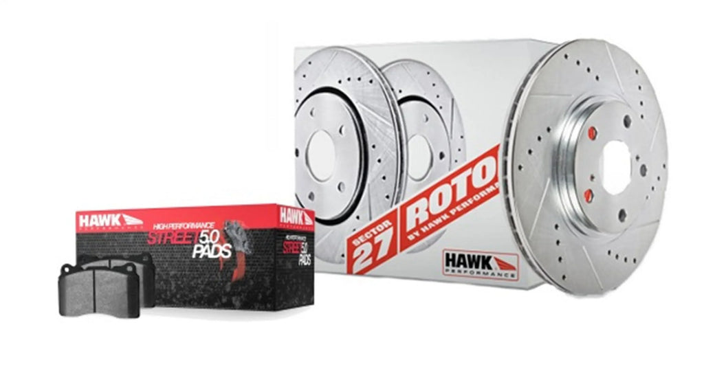 Hawk Performance 05-07 Ford 500 Hundred / 08-09 Taurus - Sizeector 27 Rotors w/ HPSize 5.0 Pads Kit -Rear Fits select: 2005-2007 FORD FIVE HUNDRED, 2005-2007 FORD FREESizeTYLE