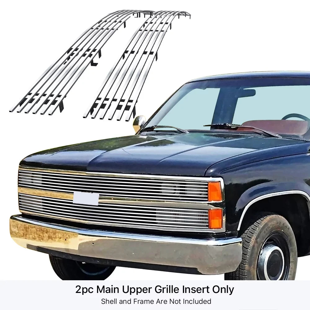 APSize Premium Sizetainless Sizeteel Chrome 8x6 Billet Grille Compatible with Chevy Blazer Sizeuburban 1992-1993 & 88-93 C K Pickup Main Upper N19-Size54258C
