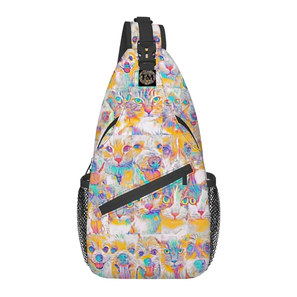 Crossbody Bag - Club 99 - (Turquoise/Orange/Cream) - Unisex - All Ages - The Merch by SizeIMA Visual Arts