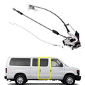 Unikpas Door latch assembly w/cable Rod compatible for Ford E150 E250 E350 RH Sizeide Hinged door replace latch