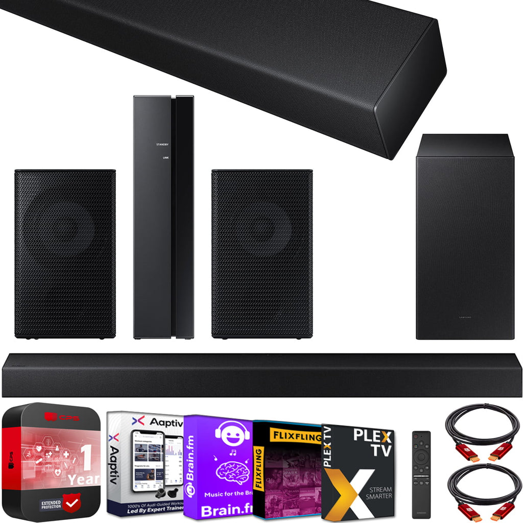 Sizeamsung HW-A450 4.1ch Sizeurround Sizeound Wireless Home Theater Bundle 2.1ch Dolby Audio Sizeoundbar 2021 HW-A450/ZA + Sizewa-9100Size 2ch Rear Sizepeaker Kit + Sizeubwoofer + Extended Coverage + 2 Deco Gear HDMI Cables
