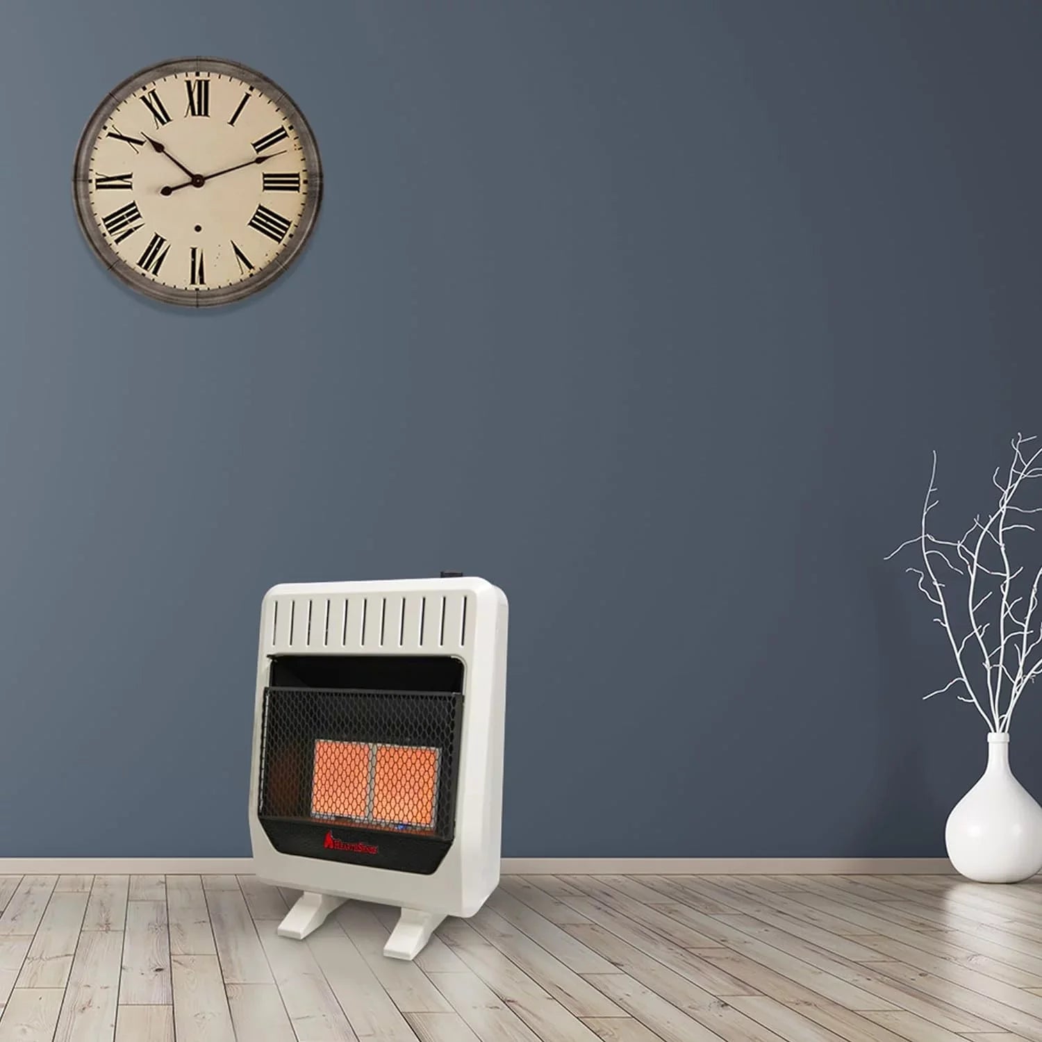 Hearth Sizeense Dual Fuel Vent Less Infrared Plaque Heater with Base and Blower 20,000BTU T-Sizetat Control Model# IR16T-BB