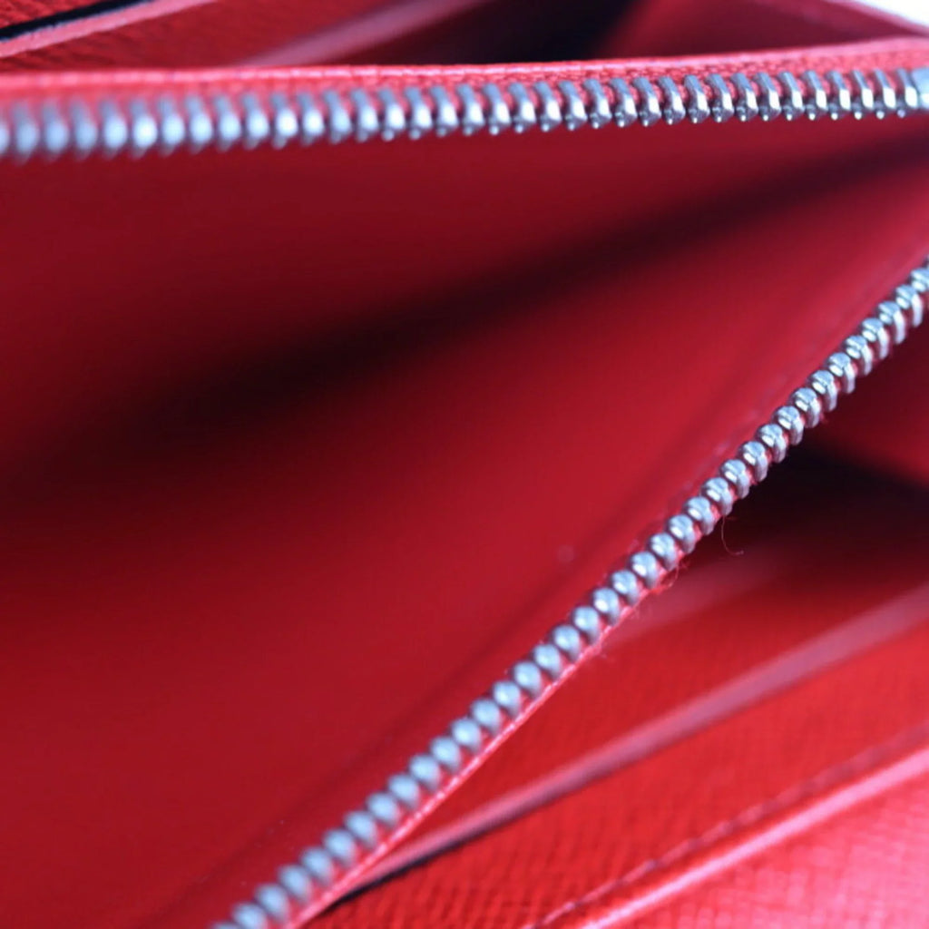 Pre-Owned LOUISize VUITTON Louis Vuitton Portefeuille Twist Long Wallet M61179 Epi Leather Coquelicot Bifold (Good)