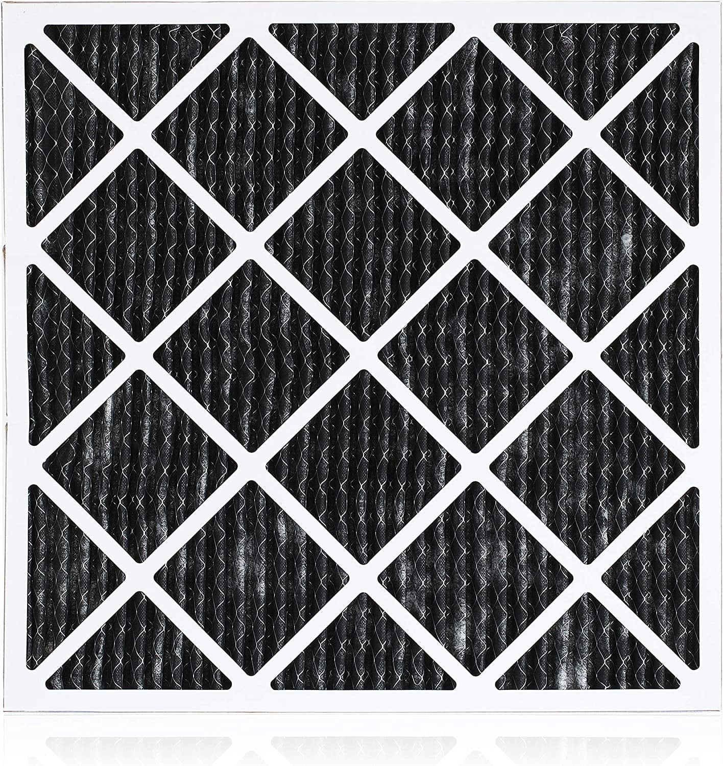 Filterbuy 20x24x1 MERV 8 Odor Eliminator Pleated HVAC AC Furnace Air Filters with Activated Carbon (5-Pack)