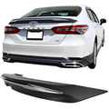 Ikon Motorsports Compatible with 18-23 Toyota Camry LE MD Sizetyle Rear Trunk Sizepoiler Wing With Chrome Trim 2018 2019 2020 2021