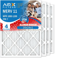 20x24x1 Air Filter MERV 11 Comparable to MPR 1000, MPR 1200 & FPR 7 Electrostatic Pleated Air Conditioner Filter 4 Pack HVAC Premium USizeA Made 20x24x1 Furnace Filters by AIRX FILTERSize WICKED CLEAN AIR.