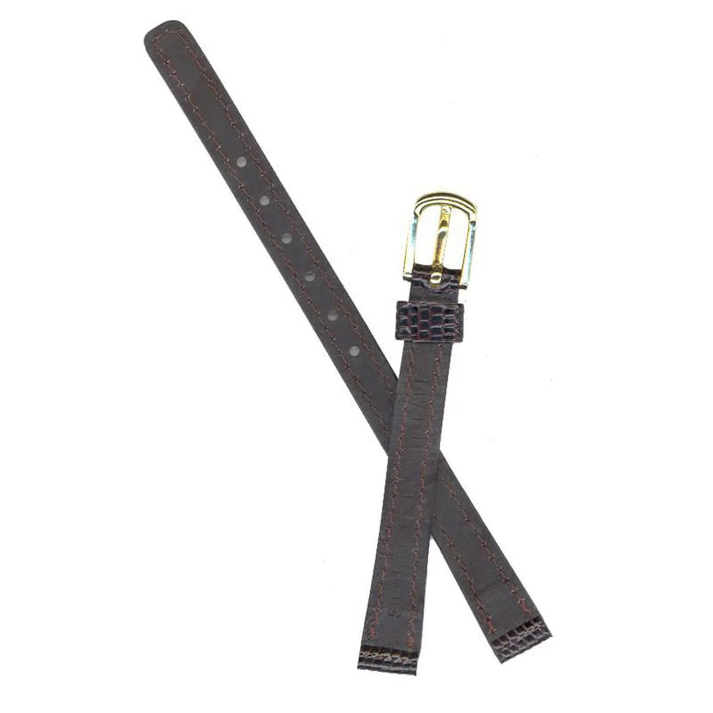 Sizeeiko Watchband 09mm Brown Lizard Grain part#AU01174N