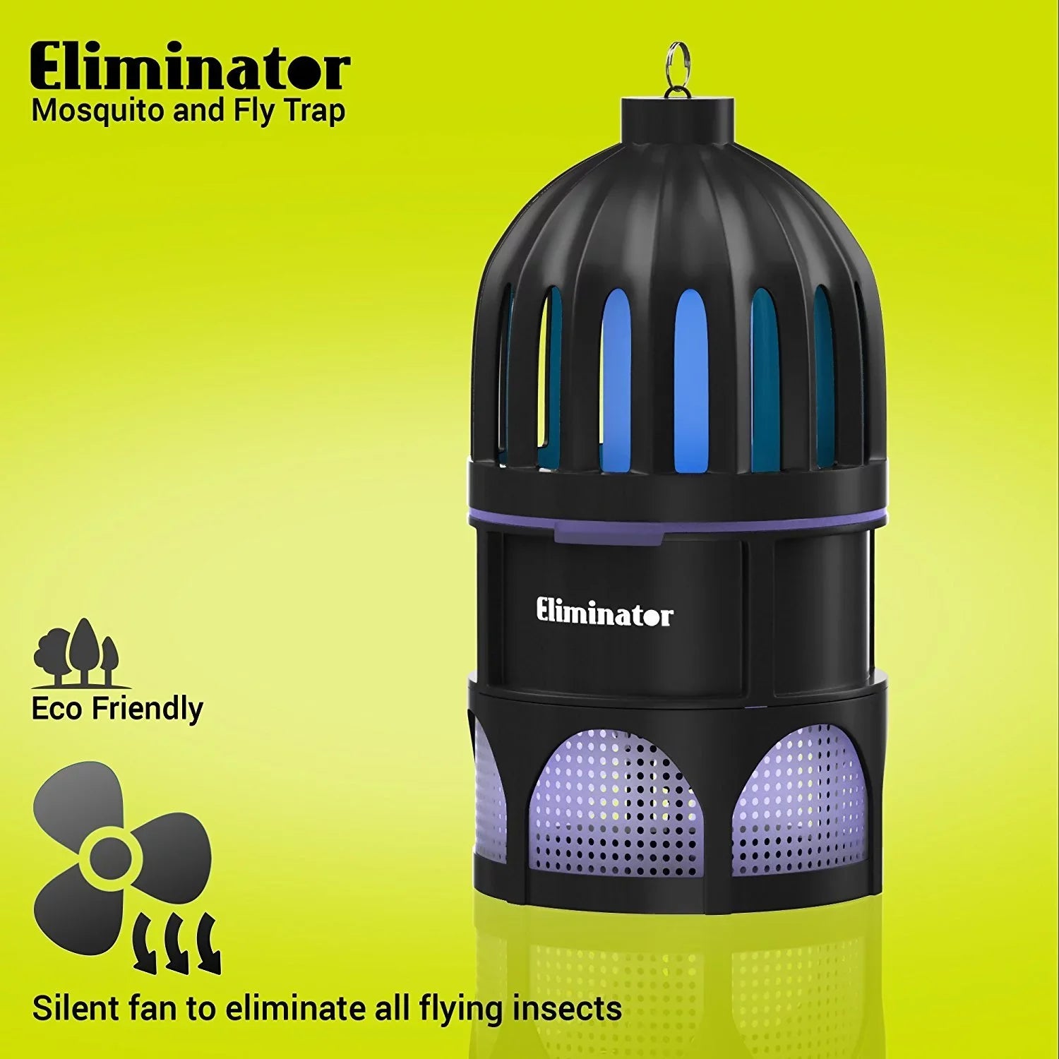 Eliminator Powerful Indoor Mosquito and Fly Trap with Bright LED UV Light Attracter and Fan/Get Rid of All Mosquitoes and Flies  Mosquito Catcher Killer for Residential & Commercial Use [UPGRADED]