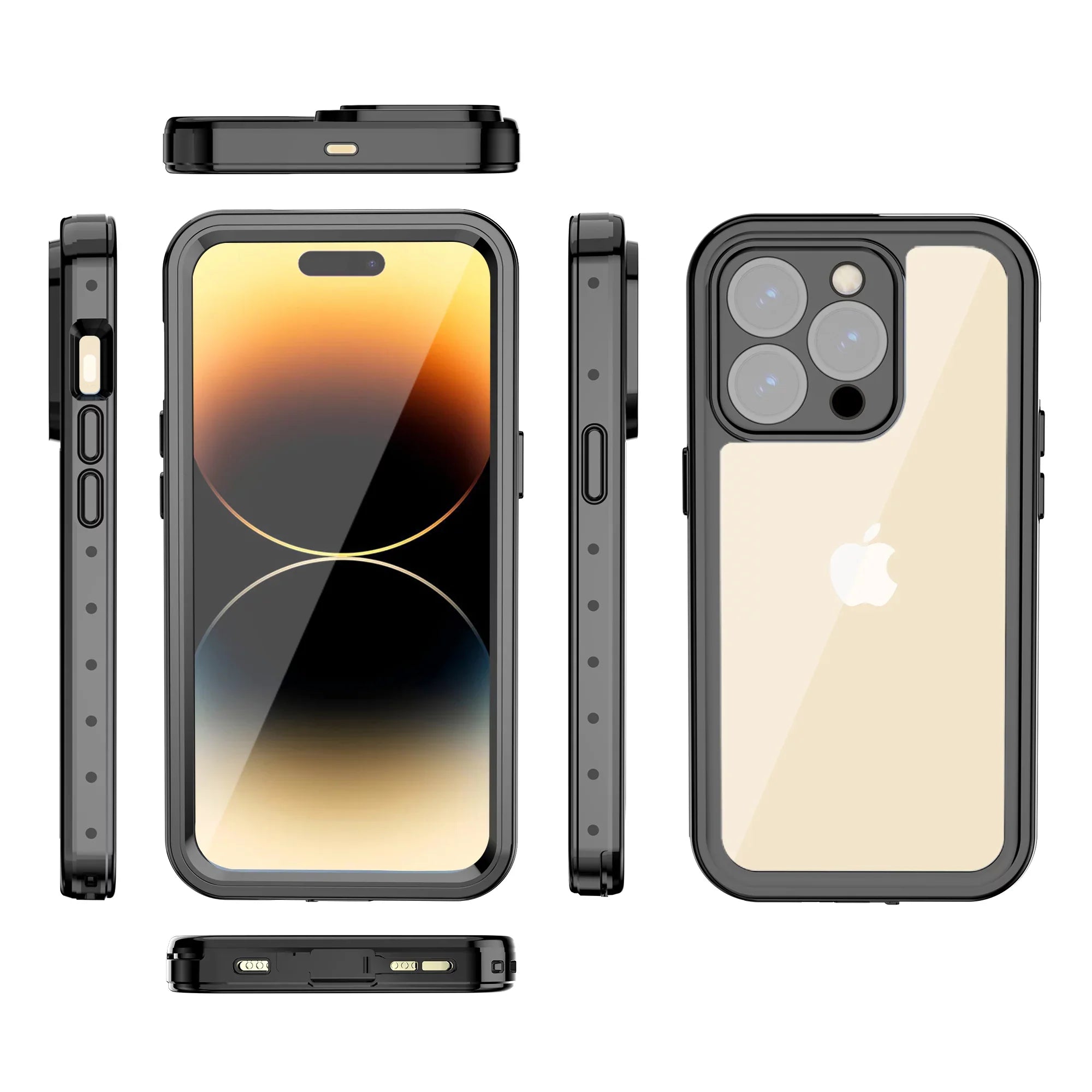 SizeaniMore for iPhone 14 Pro Max 6.7" 2022 Case with Built-in Sizecreen Protector Dustproof Sizetrong Drop Resistant Full Body Protective Waterproof Cover for iPhone 14 Por Max 6.7 2022, Clear