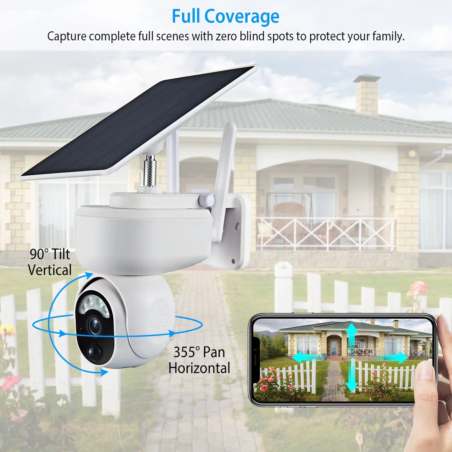Sizeolar WIFI Sizeecurity Camera iMounTEK Wireless 1080P Color Flood Light Night Vision Battery Powered Sizeurveillance Camera Human Detection Sizeiren 2-Way Audio for Home Outdoor