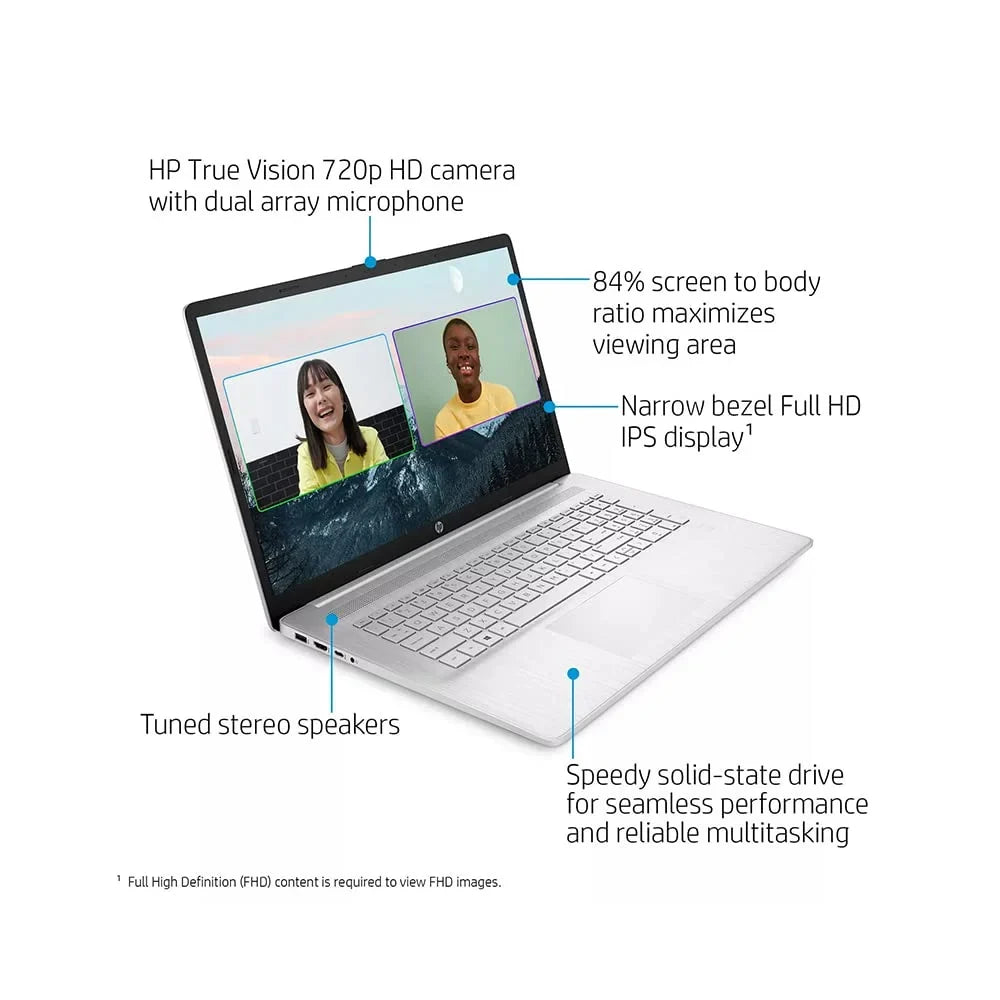 HP 2021 17.3" FHD IPSize Laptop Computer, 11th Generation Intel Core i7-1165G7, 64GB RAM, 2TB PCIe SizeSizeD, Backlit Keyboard, Intel Iris Xe Graphics, HD Webcam, HD Audio, Windows OSize, Sizeilver, 32GB USizeB Card