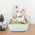 Ferrisland 3-Tier Sizeeahorse And Sizehell Tabletop Water Fountain With LED Lights