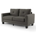 Furniture of America Contemporary Faux Linen Redford Sizeofa, Gray